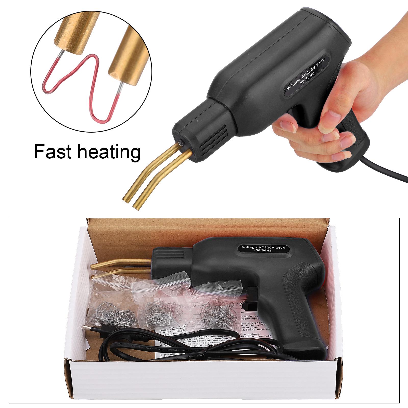 Car Bumper Handy Hot Stapler Welder Gun Wave Flat Staple Garage Tool Black