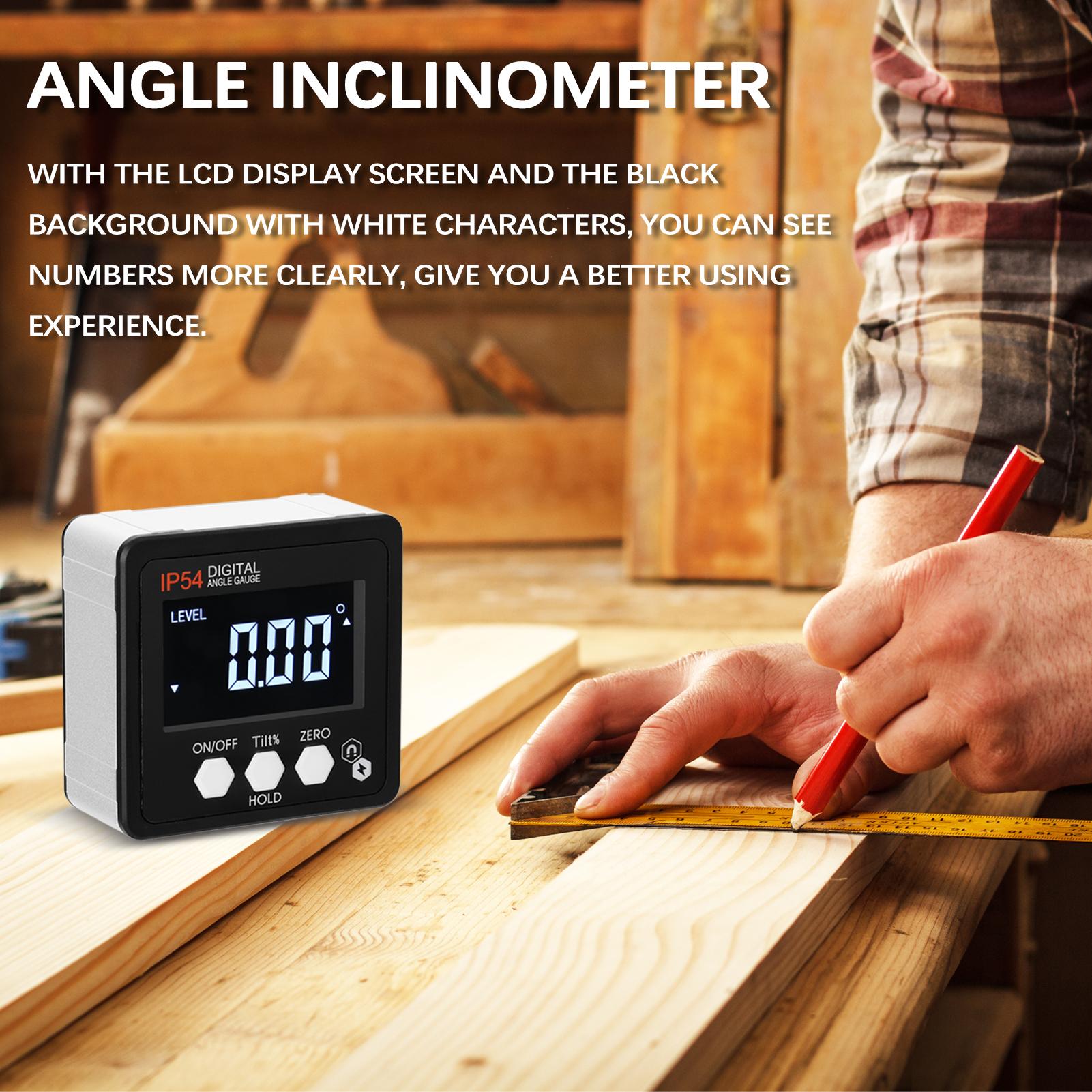 Portable 4*90° IP54 Waterproof Dustproof Level High Precisions Angle Finder Digital Protractor Inclinometer Level Box
