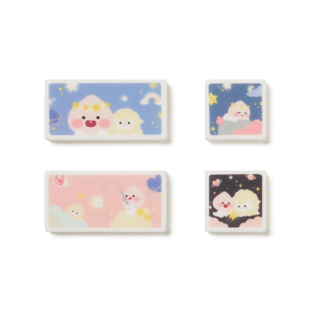 Set 4 Cục Tẩy Giảm 20K Khi Nhập - Set 4 Cục Tẩy Apeach Cute Kakao Friends Chính Hãng