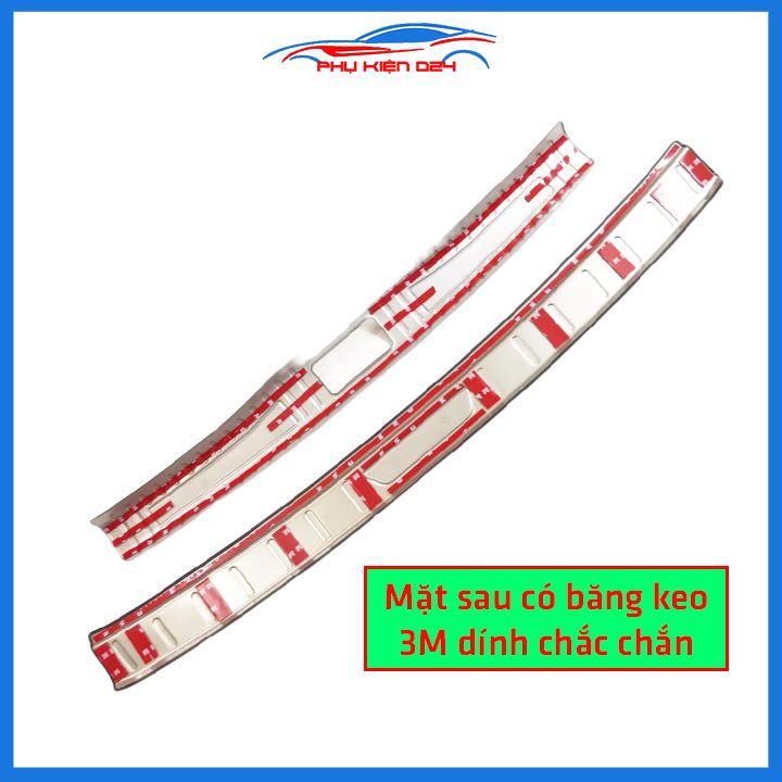 Ốp chống trầy cốp Soluto 2019-2020-2021-2022 inox sáng bóng bảo vệ xe chống va đập