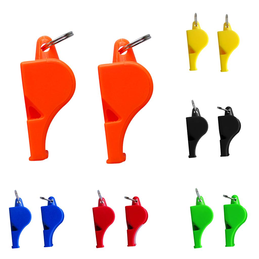 2 Pieces Safety Whistle Super Loud Sports Referee Whistle Emergency Survival Whistle for Outdoor Hiking Camping Fishing Travel
