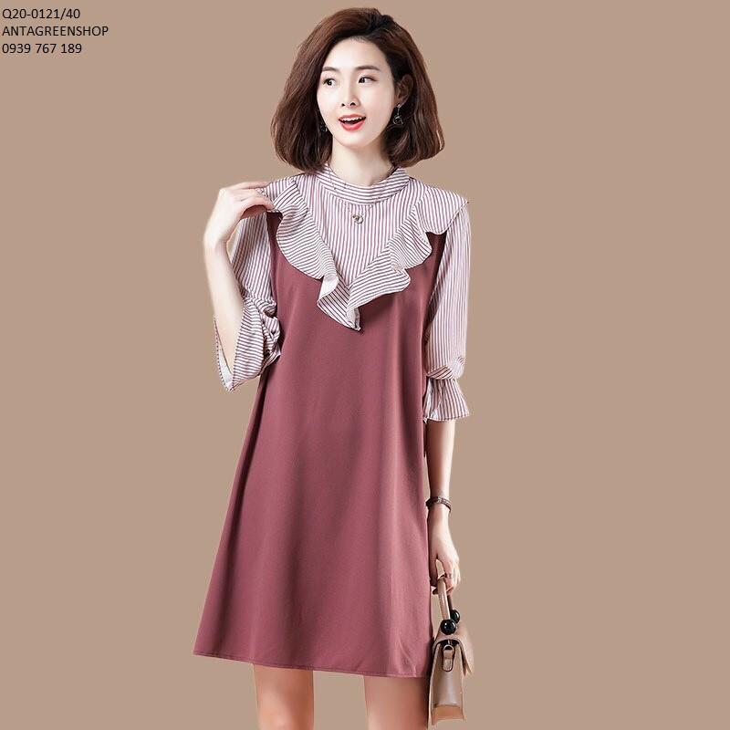 Đầm xòe chữ a cổ trụ Q20-0121