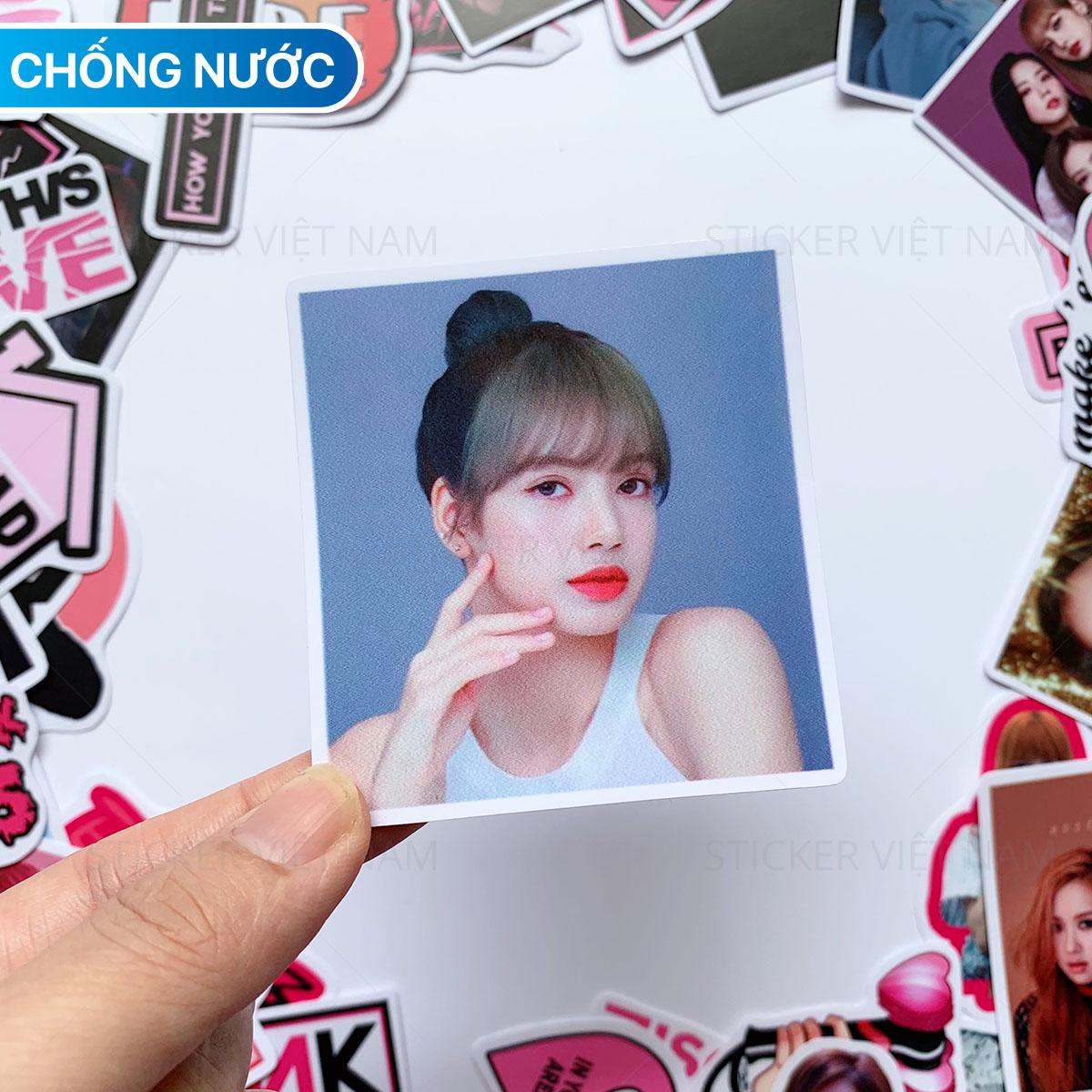 Sticker BLACKPINK Jennie Lisa Rose Jisoo Blink Ngẫu Nhiên Chất Lượng Cao Chống Nước