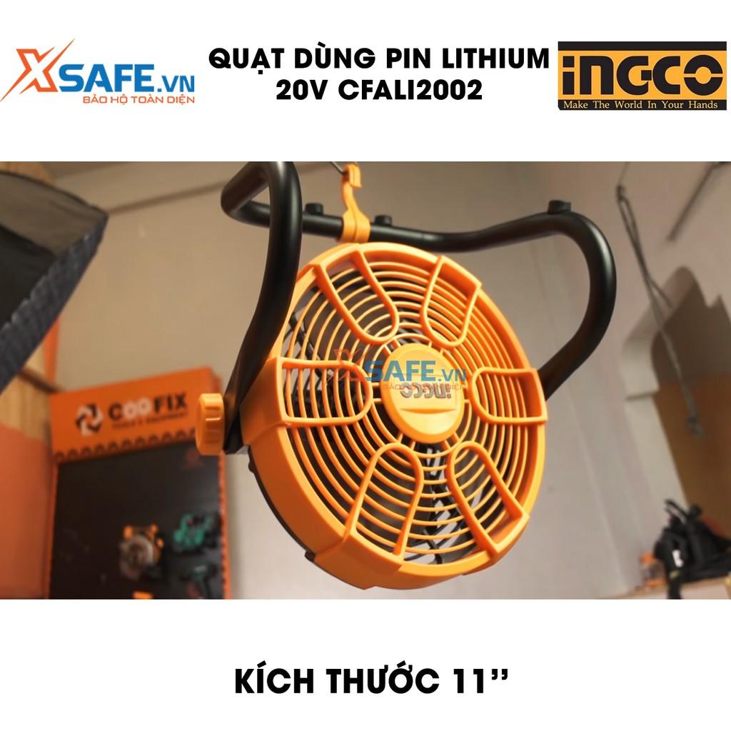 Quạt dùng pin Lithium 20V INGCO CFALI2002 hai tốc độ Quạt công nghiệp điều chỉnh độ nghiêng 360°(không có pin và sạc)