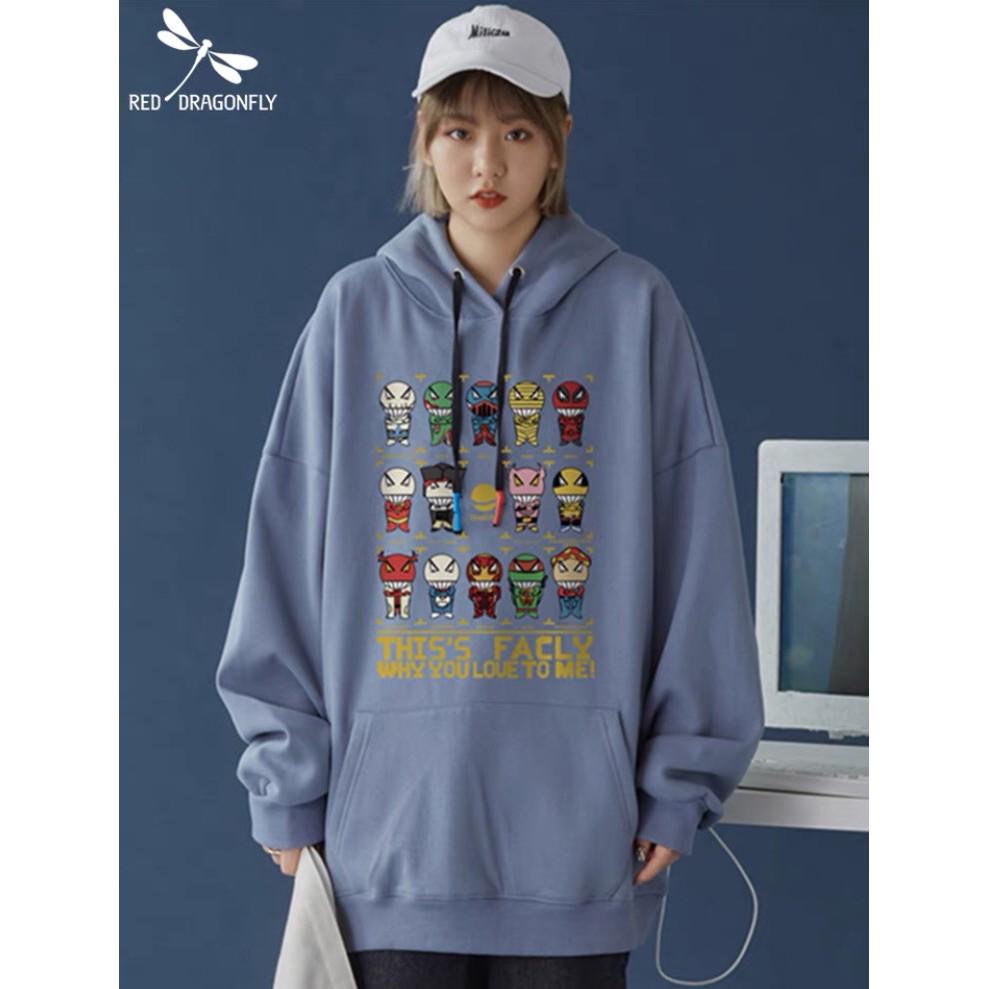 ÁO HOODIE NỈ NỮ IN HÌNH SIÊU ANH HÙNG CỰC DỄ THƯƠNG