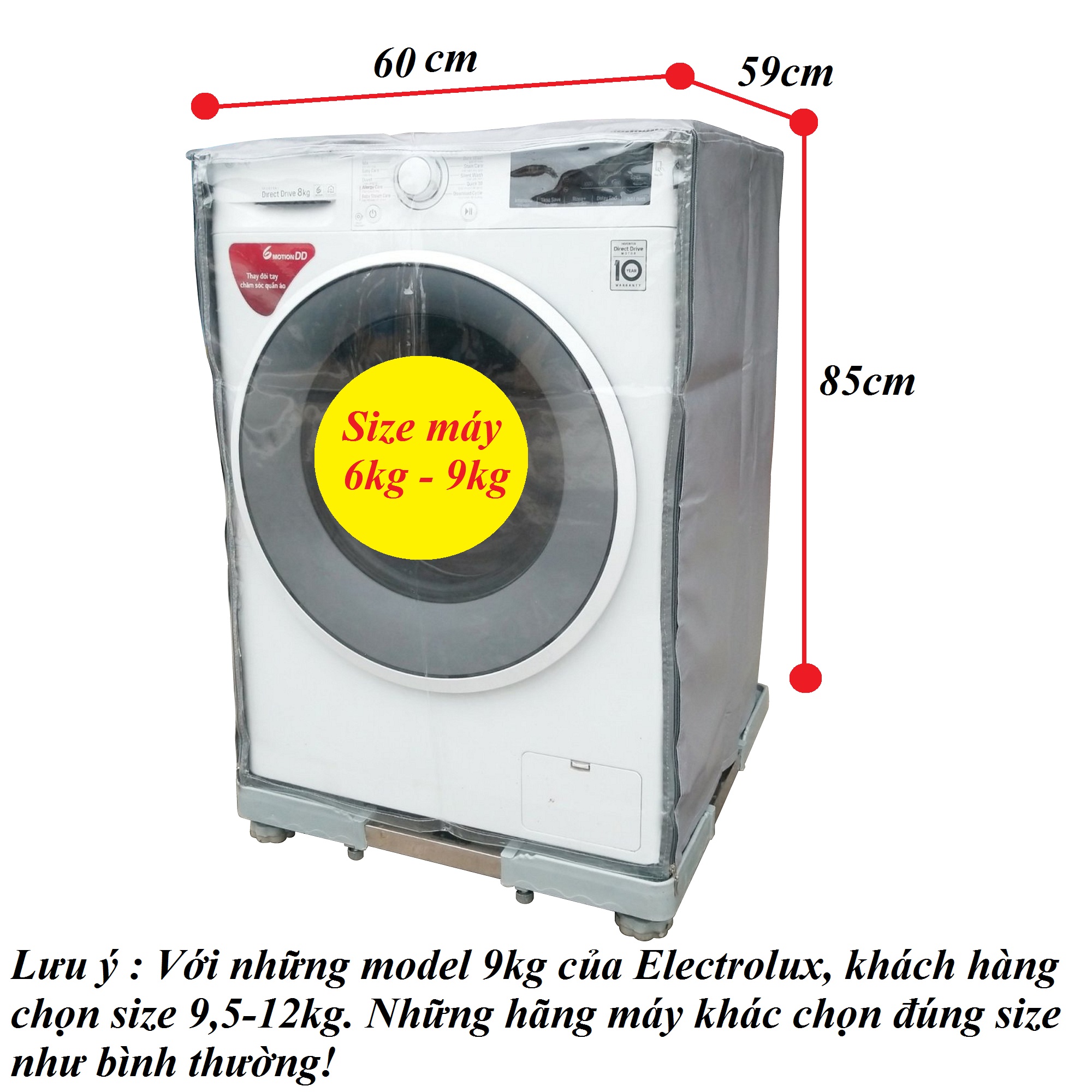 Vỏ bọc máy giặt máy sấy cửa ngang chất liệu da cao cấp