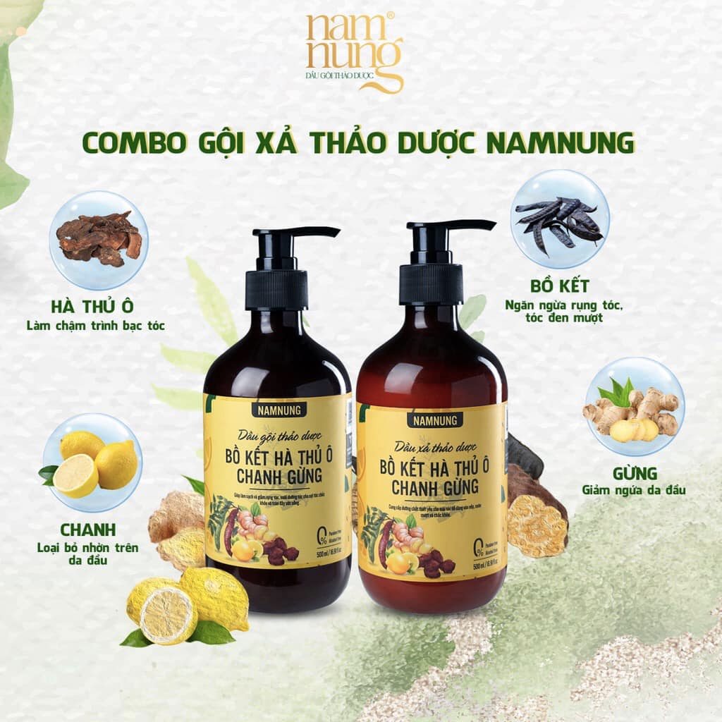 Combo dầu gội xả  Nam Nung 500ml ( mẫu cũ )- date 2026 ( không xuất hóa đơn đỏ )