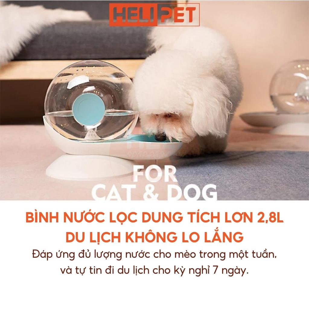 Máy lọc nước tự động hình con ốc cho chó mèo Máy Uống Nước Cho thú cưng - HeLiPet