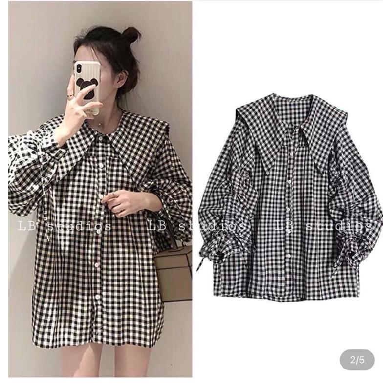 ÁO SƠMI CỔ NHỌN TAY RÚT