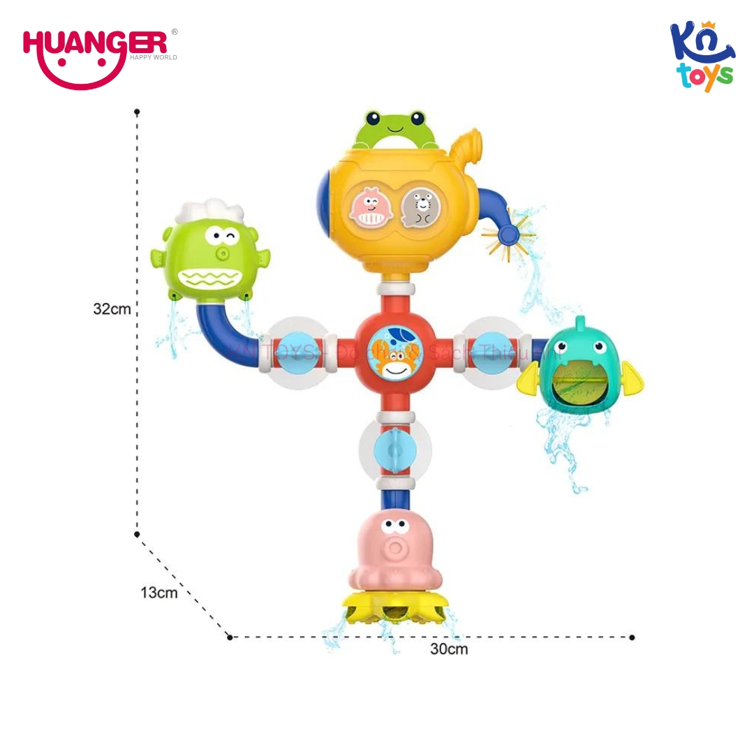 Đồ Chơi Nhà Tắm HUANGER Water Toys HE8070 - Robot Động Vật Biển Phun Nước Cho Bé Từ 18 Tháng Tuổi