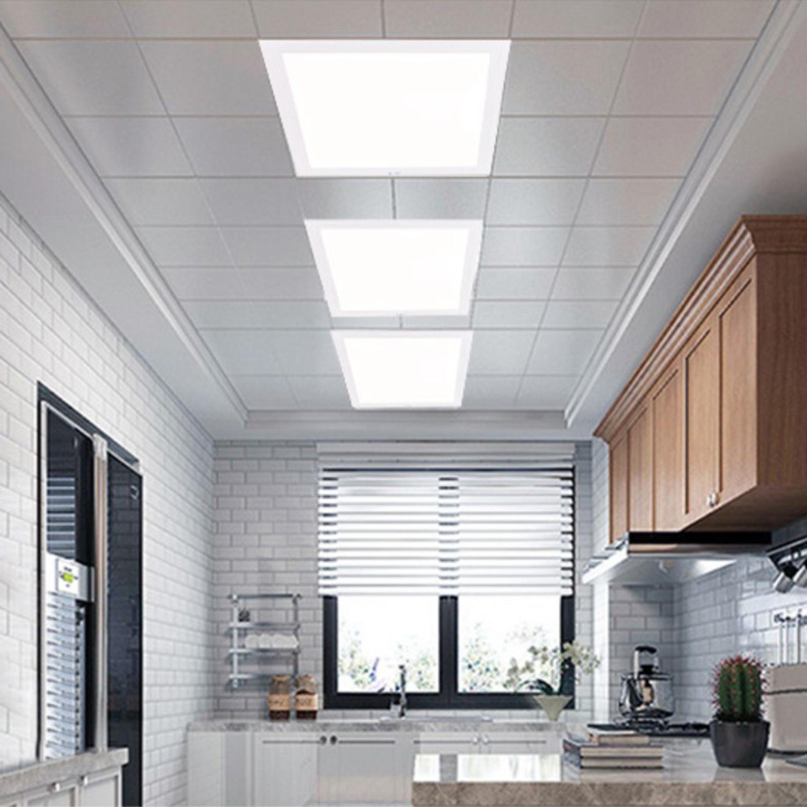 LED Flat Panel Light, 6500K Recessed Edge-Lit Drop Ceiling Troffer Light Fixture, 1500LM Cold White Color Surface Mount Ceiling Light