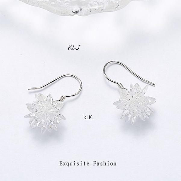 SALE ️️- BÔNG TAI BẠC NỮ - BÔNG TAI BÔNG TUYẾT PHA LÊ SIÊU ĐẸP SIÊU SANG CHẢNH