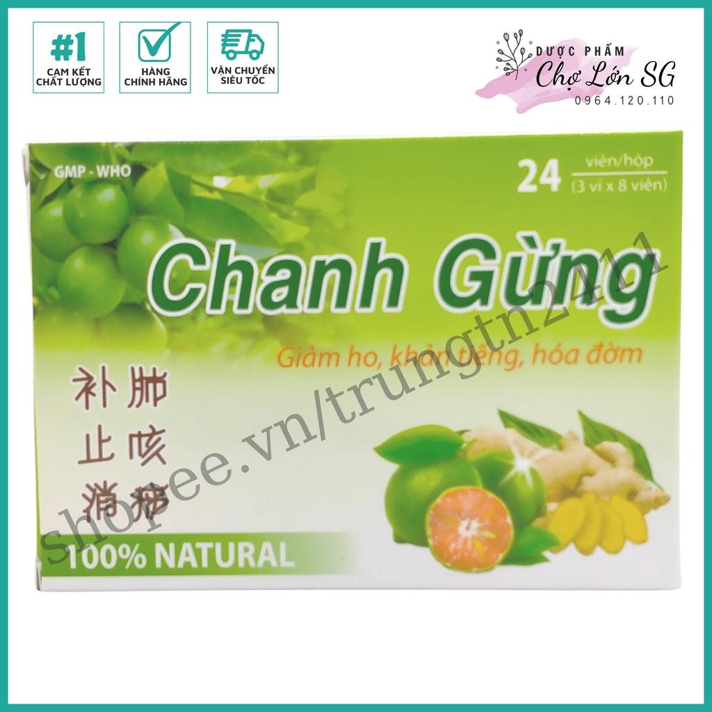 Viên ngậm Chanh gừng MEDIUSA Giảm ho khản tiếng – hộp 24 viên