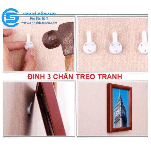 Đinh treo khung tranh, đinh 3 chân 4 chân treo tranh ảnh, móc chìa khóa,móc treo đồ đóng tường tiện lợi không cần khoan