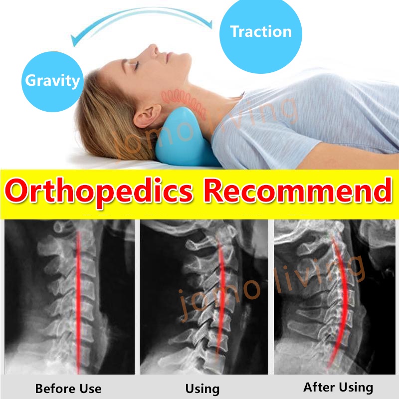 Gối Kê Cột Sống Cổ Massage Thư Giản, Có Vân Bấm Huyệt Lưu Thông Máu, Giảm Tê Nhức, Cải Thiện Giấc Ngủ