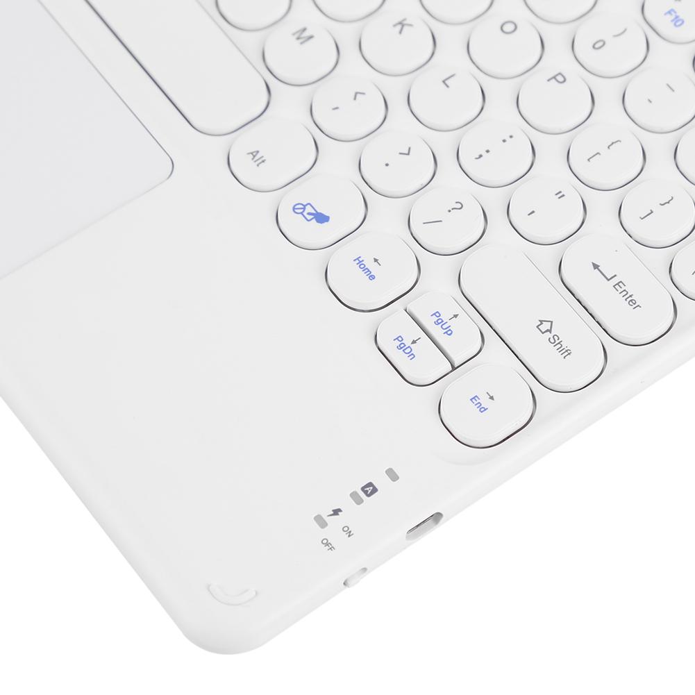 Mini Di Động Không Dây Bàn Phím Máy Tính Bảng Có Bàn Di Chuột Tròn Keycap Slim Bàn Phím Không Dây Cho iPad Cực Bàn Phím