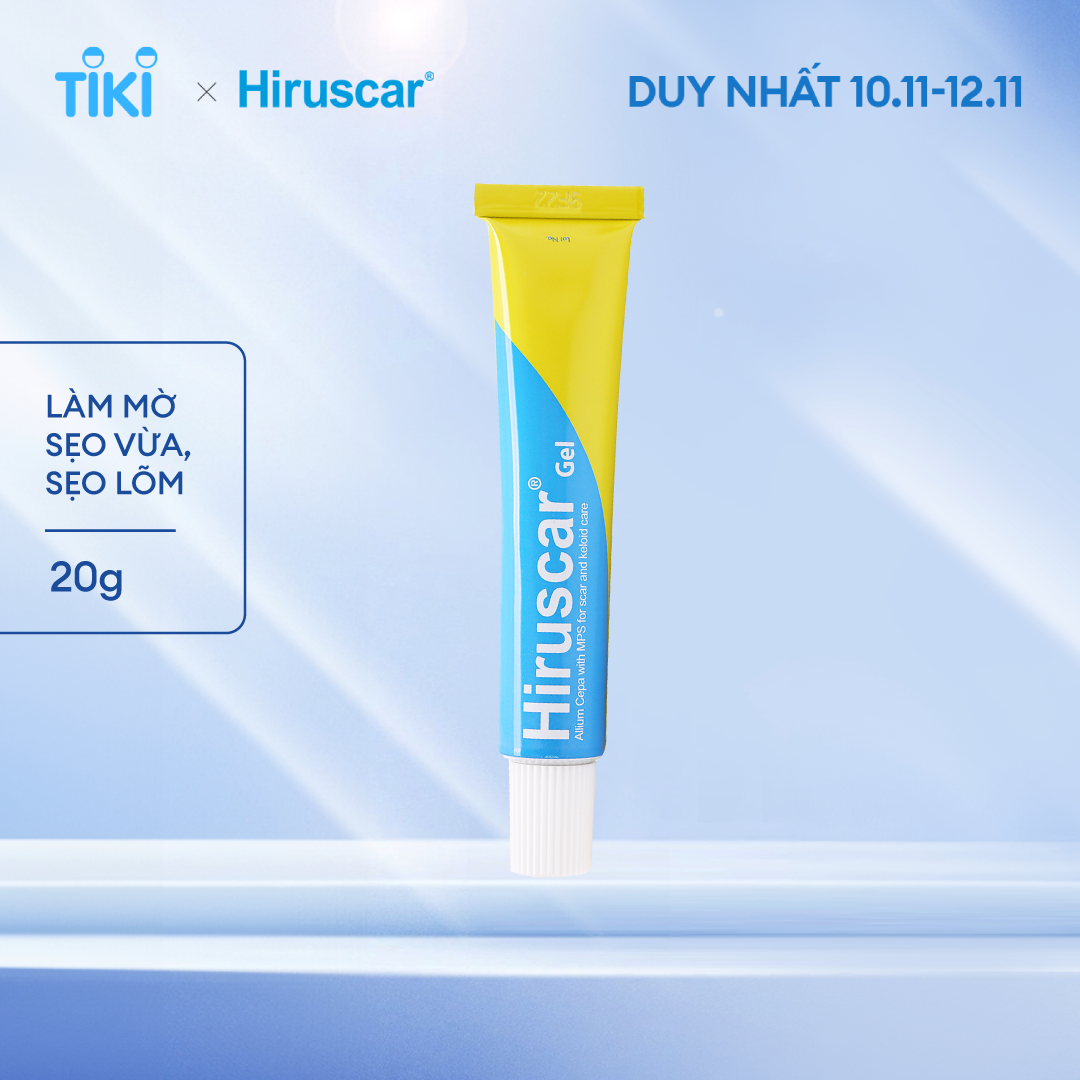 Gel Cải Thiện Sẹo Vừa, Sẹo Lõm, Sẹo Thâm Hiruscar 20G