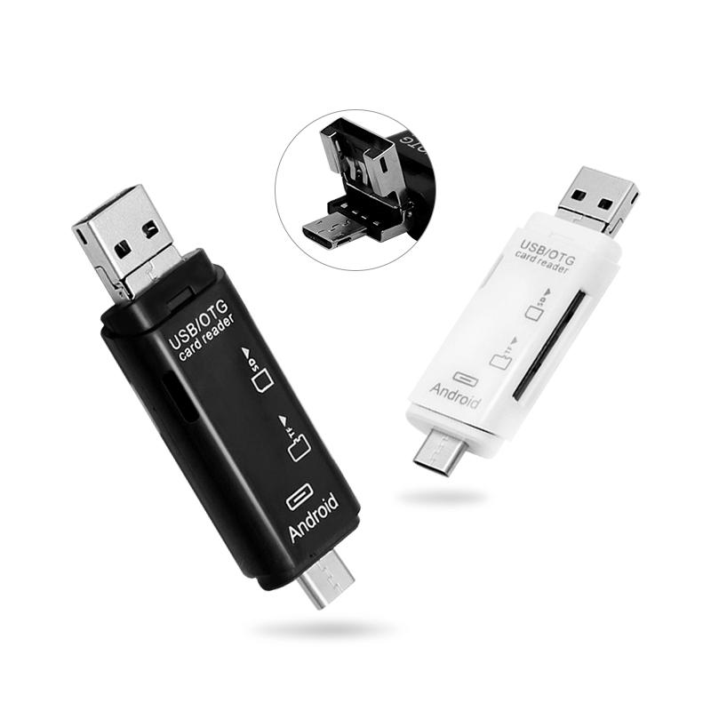 Đầu đọc thẻ OTG 5 trong 1 tốc độ cao USB 2.0 tiện dụng