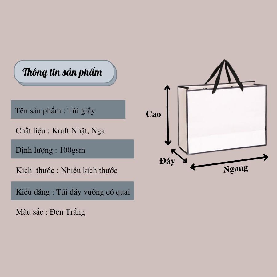 Túi đựng mỹ phẩm. Túi giấy đen huyền bí đủ size độ dày C260( siêu dày và bền dẻo dai)