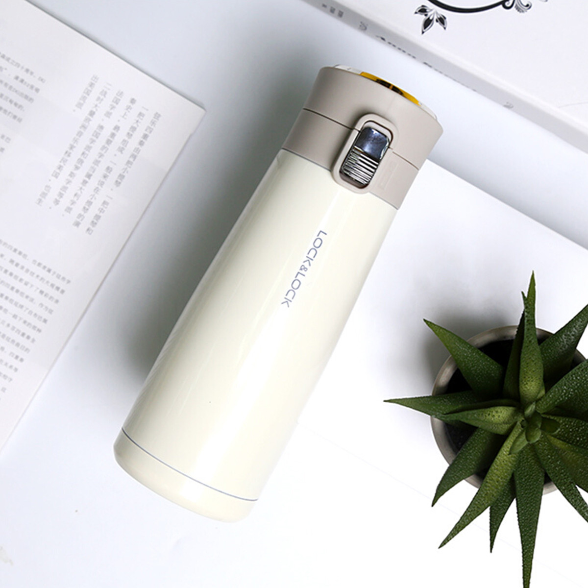 Bình giữ nhiệt Lock&amp;Lock Holiday Sunset Tumbler LHC3246 450ml - Hàng chính hãng, màu sắc thời thượng, chất liệu thép không gỉ