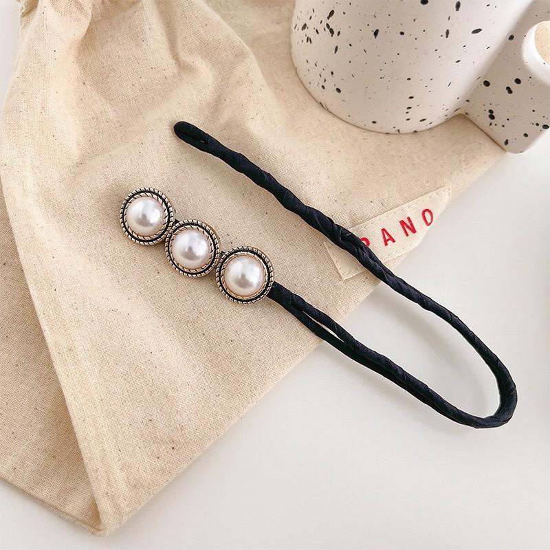 Dây dụng cụ búi tóc kẹp tóc hoa ngọc trai nhân tạo Hàn Quốc Tatitava