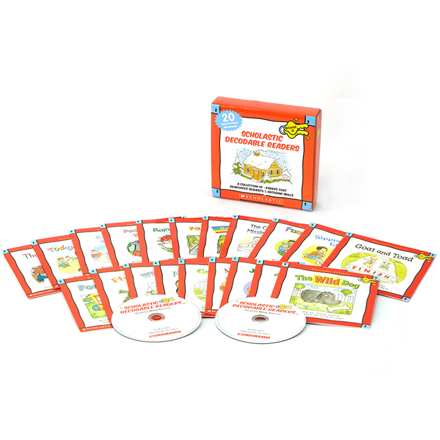 [Hàng thanh lý miễn đổi trả] Scholastic Decodable Readers : Box Set Level D (Include 20 Books with CD)