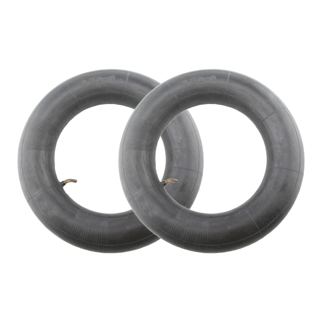 2pcs 3.50"X8" 3.50-8 3.5-8 3.50/8 BLACK RUBBER TYRE INNER TUBE BENT VALVE STEM