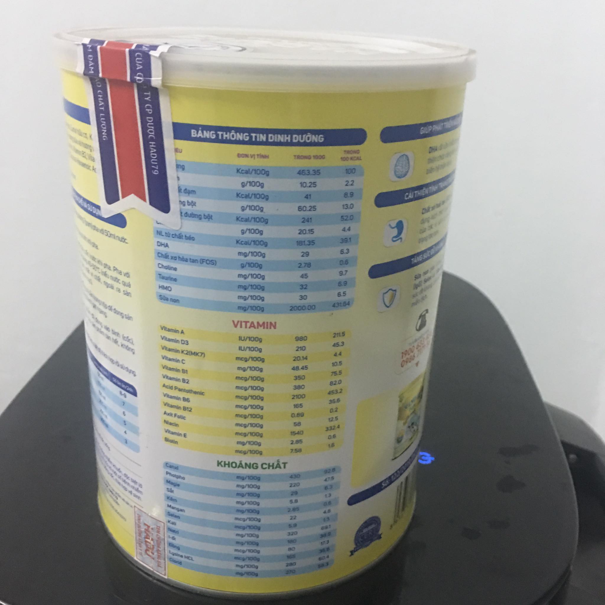 Sữa Bột NANO IQ PLUS COLOSTRUM Tăng Đề Kháng Tăng Cân Cho Bé Dưới 12 Tháng Lon 900g