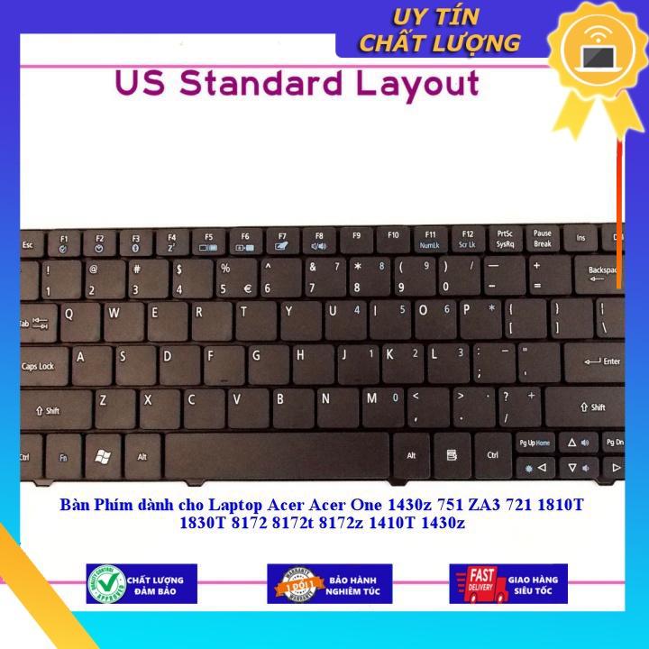 Bàn Phím dùng cho Laptop Acer Acer One 1430z 751 ZA3 721 1810T 1830T 8172 8172t 8172z 1410T 1430z - MÀU ĐEN - Hàng Nhập Khẩu New Seal