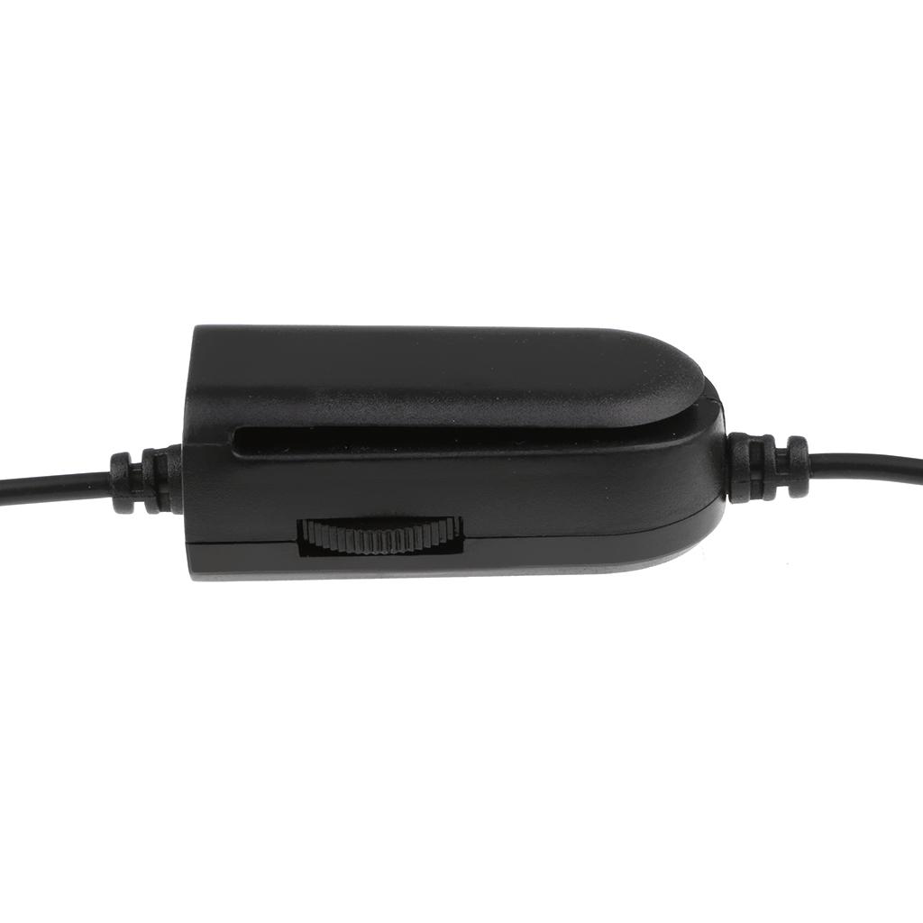 Black 3.5mm Single Earpiece Stereo Headphone Earphone W/ Microphone for
