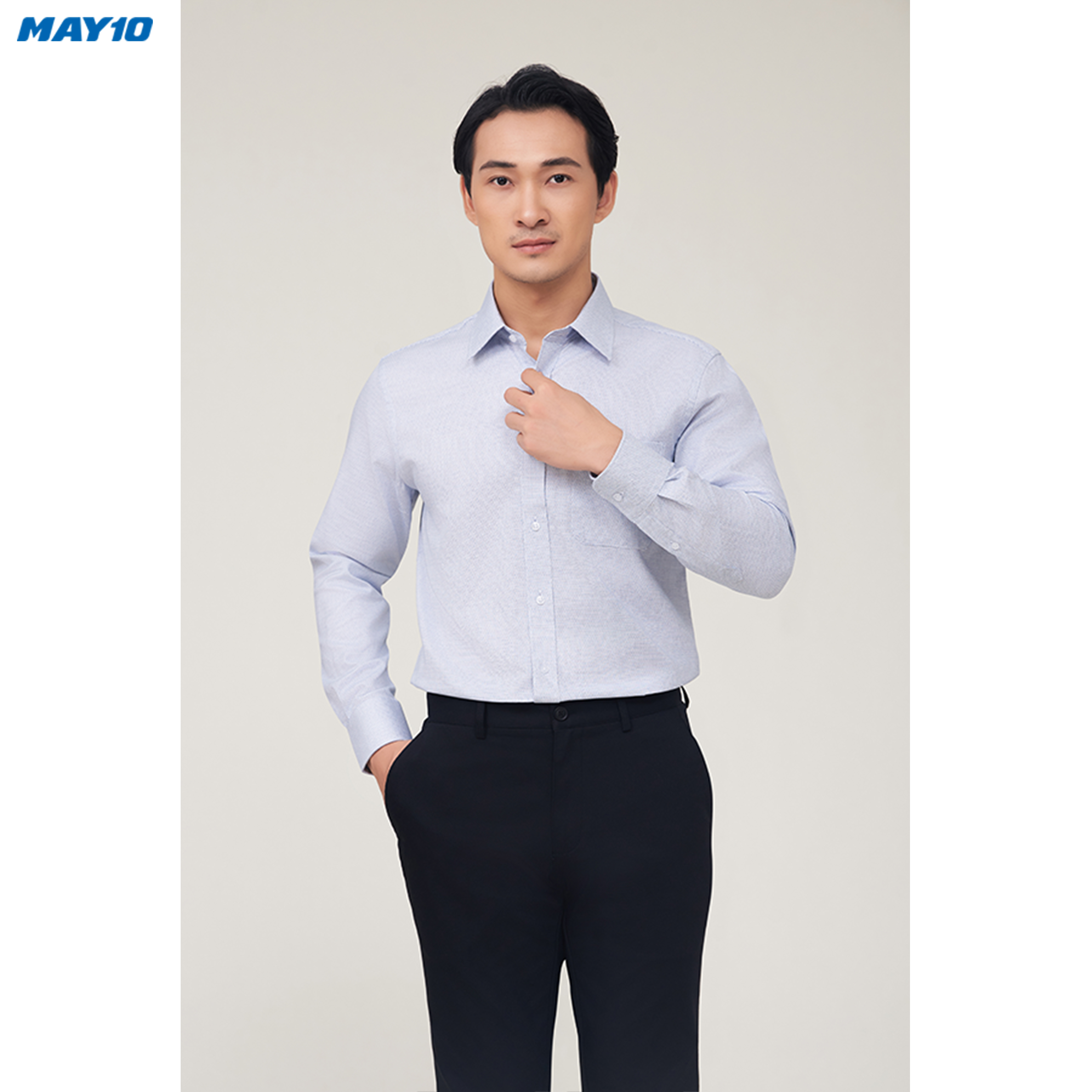 Sơ mi nam dài tay May 10 form Regular mã 010123107OL 36
