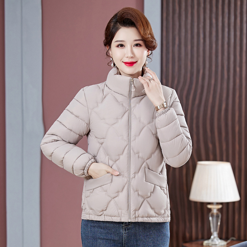 Áo Khoác Cotton Đệm Bông Mùa Thu Đông Cho Mẹ AK16 - Hàng Quảng Châu Cao Cấp