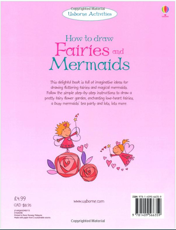 Sách tương tác tiếng Anh - How to Draw Fairies and Mermaids