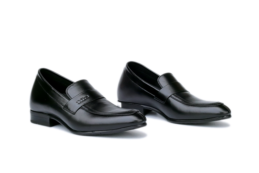 Giày Cao Nam T&TRA Tăng Cao 8Cm- S1031 Đen - Chất Liệu Da Bò Cao Cấp, Đế Cao Su Ghép, Phần Tăng Cao Ẩn Bên Trong
