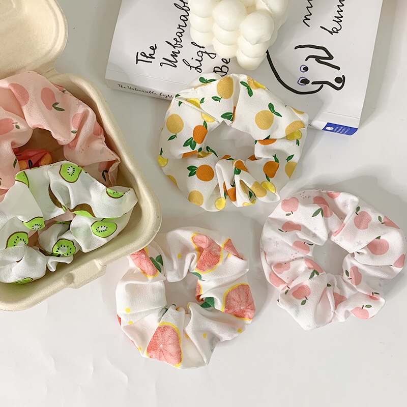 Dây Buộc Tóc Scrunchies, Chun Buộc Tóc Hình Trái Cây Dễ Thương SC13