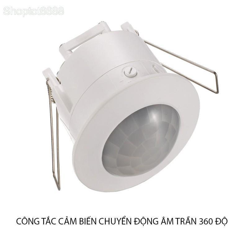 Công tắc cảm biến chuyển động hồng ngoại P004 âm trần 360 độ D76, tự động đóng mở thiết bị