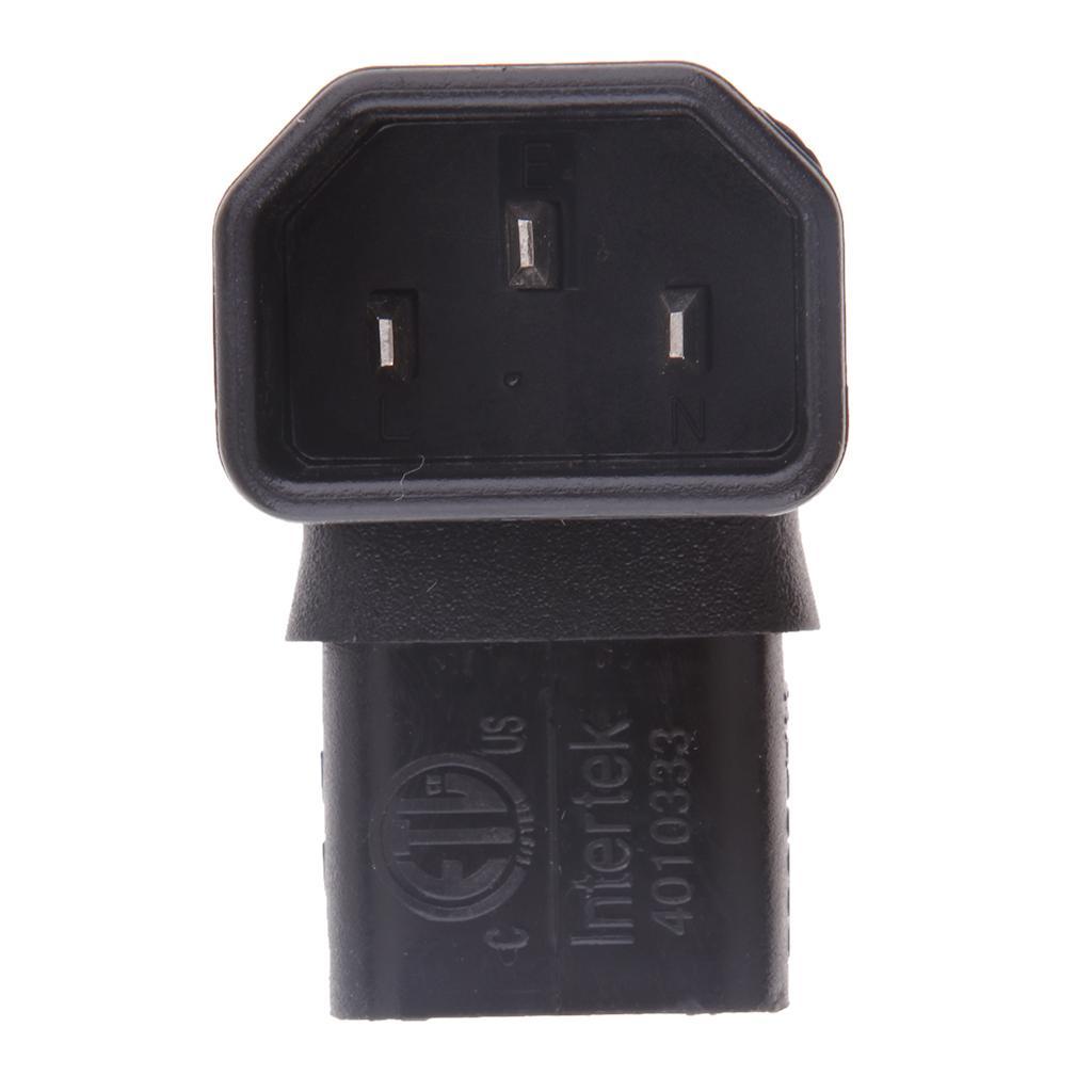C14 to C13 Connector IEC 320 Male to Female Power Adapter Converters Angled