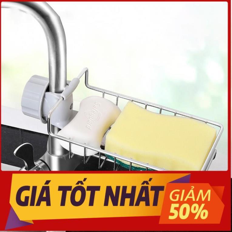 Giá để treo vòi nước gắn lavabo thông đa năng minh khay kệ inox đựng đồ phòng tắm nhà bếp trang trí đẹp