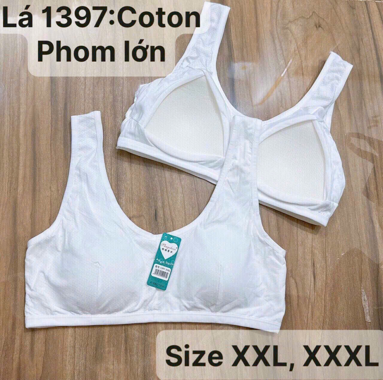 Áo lót nữ form ba lỗ thông hơi trơn big size 1397 – Size XXL–3XL