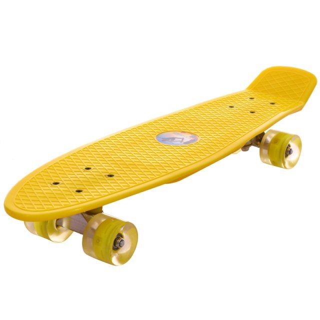 Ván Trượt Skateboard Penny Có Đèn Led Trục Kim Loại To (Giao Màu Ngẫu Nhiên)