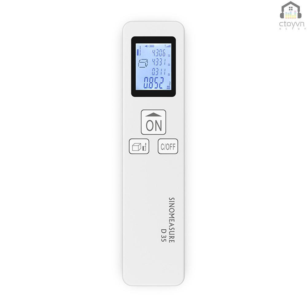 D35 Laser Rangefinder Infrared Measurement 115ft 35m Portable Mini Laser Distance Area Meter Battery Powered Digital Distance Measurer