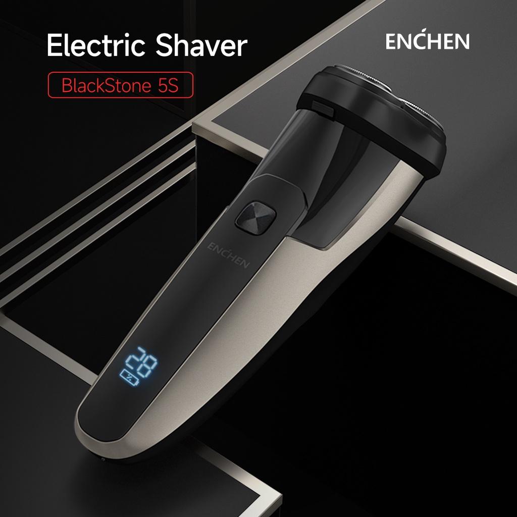 Máy Cạo Râu Điện Enchen Tông Màu Đen 5S Chống Nước IPX7 Có Thể Sạc Lại Cho Nam