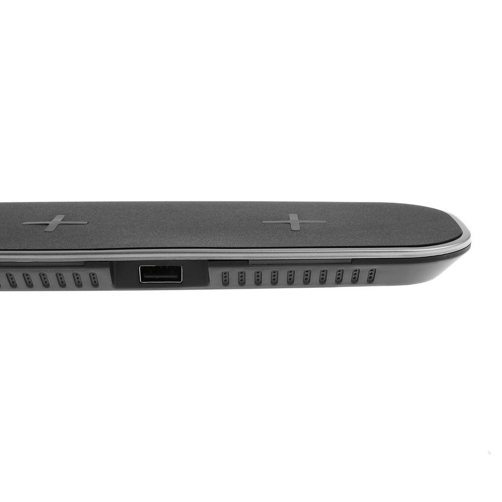 Multifunction Wireless Charger Triple Stand Fast Charging Pad Black