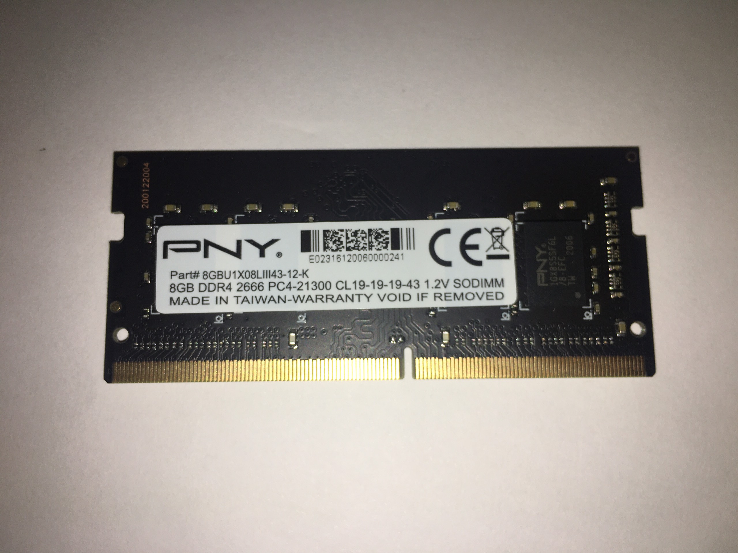 Thanh đơn ram PNY 8GB DDR4 2666MHz Laptop - Hàng chính hãng