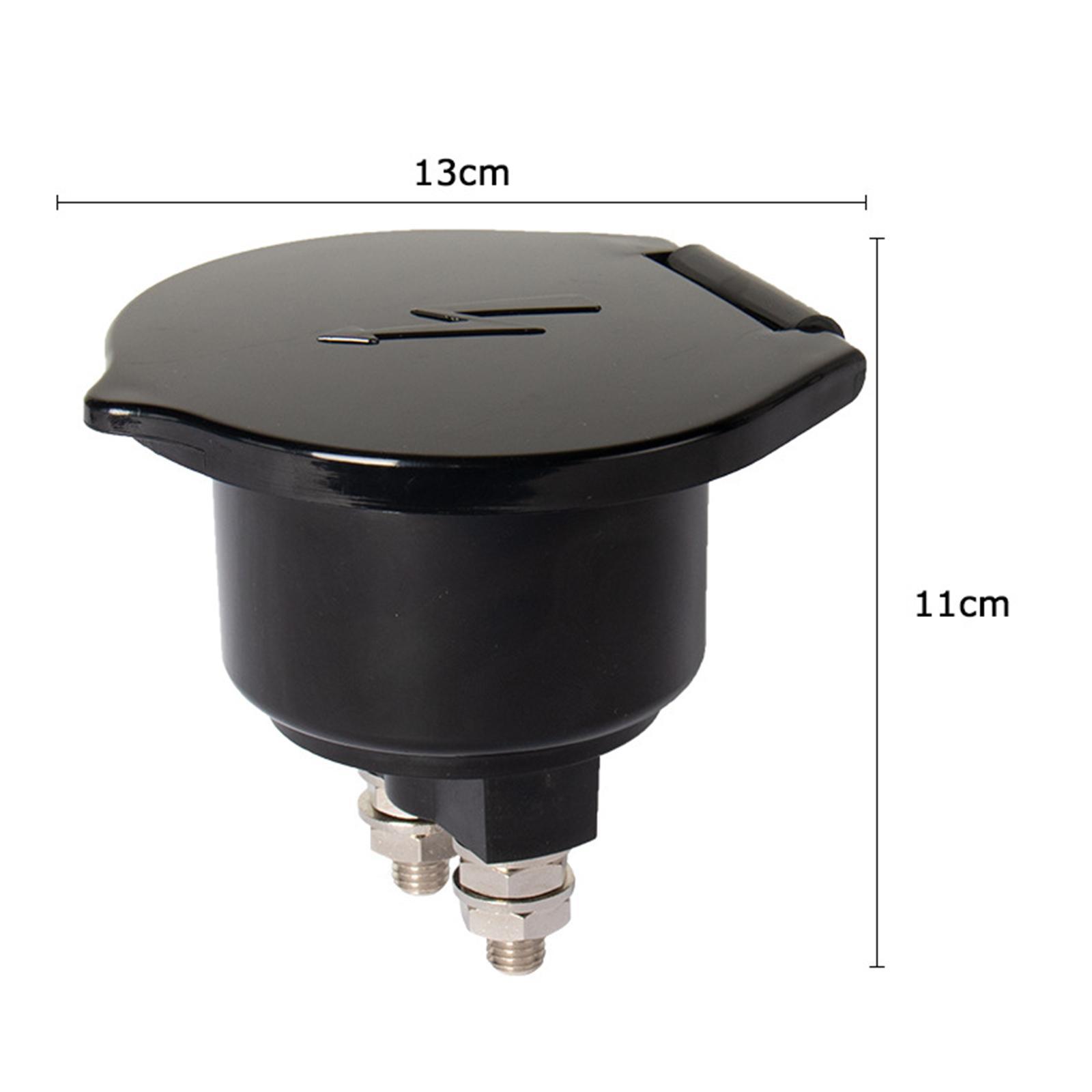 Single Battery Disconnect Switch Master Power Cut Off Switch for RV Black