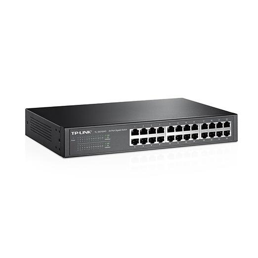 Bộ chia mạng TP-Link 24-port Gigabit TL-SG1024D - Rackmount 13-inch 1U; vỏ sắt- Hàng chính hãng