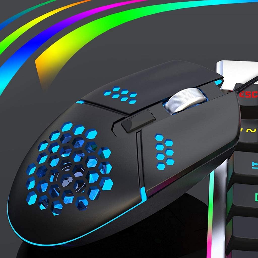 LED chơi game có dây usb fan hâm mộ light tổ ong chuột mài mòn chuột