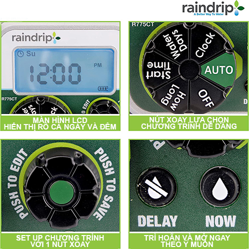 Timer tưới hẹn giờ chăm sóc cây cảnh, cây hoa, sân vườn thông minh hiệu quả GREEN KONOHA