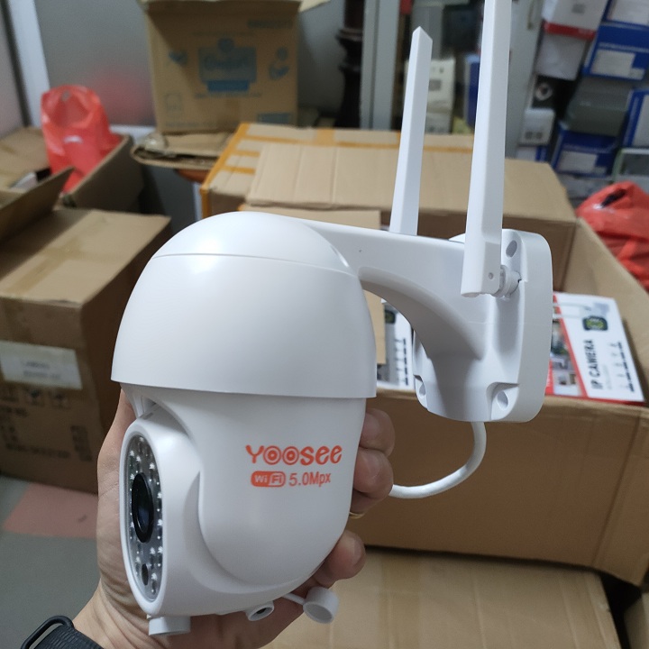 Camera IP Yoosee Ngoài Trời PTZ 5.0Mpx 16 Led 2 Râu Hồng Ngoại, Ban Đêm Có Màu Xoay 360 Độ - Hàng Chính Hãng