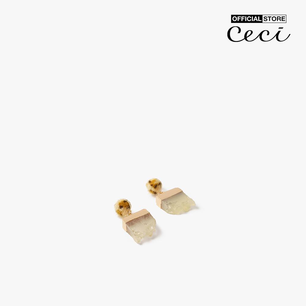 CECI - Khuyên tai nữ tròn dáng thả độc đáo CC1-06000137